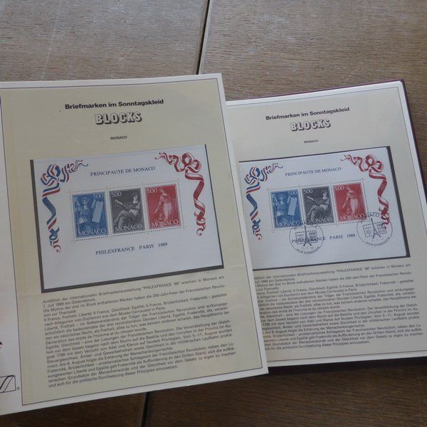 Tutti i francobolli: BLOCKS / BOGEN - Sammlung MONACO 1988 - 1997 siehe 43 Bilder – Usato da Egliswil venduto da Trens01 9