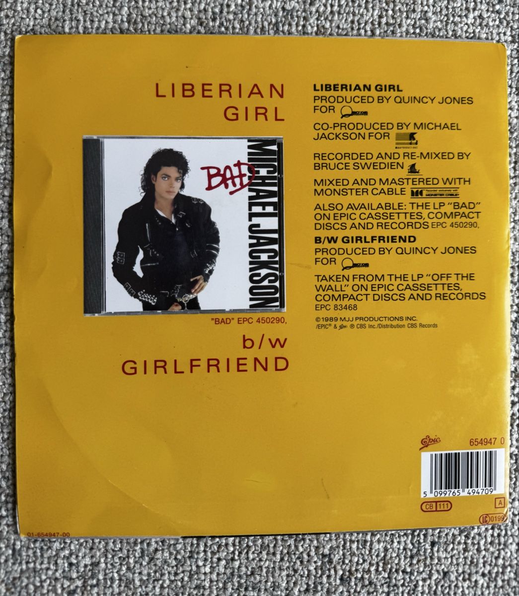 Schallplatten: Michael Jackson - Liberian Girl - 7" Single - 80s – Gebraucht aus Rorbas von BlackstarRecords 1