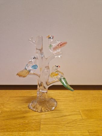 Figurine en verre oiseau 17 cms