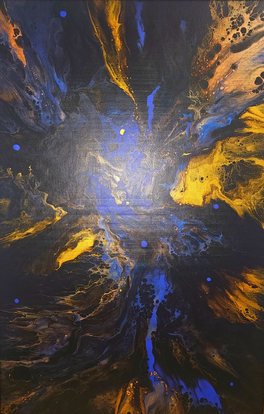 Gemälde: Abstraktes Bild von mir gemalt 60x40 – Neu und originalverpackt aus Zürich von Melossoap