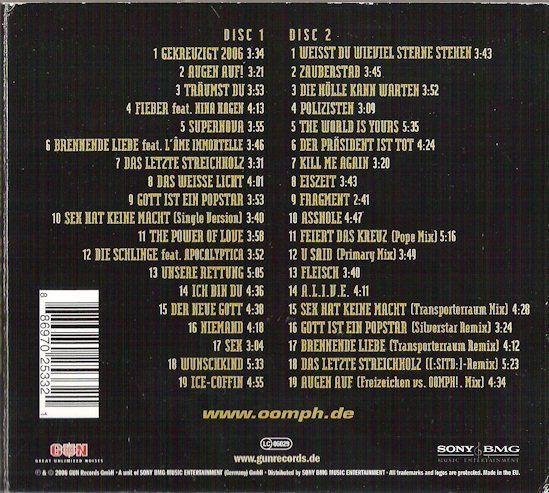 CD: OOMPH! – Delikatessen Digipack Premium    2CD – Usato da Gingins venduto da Demonseed 1