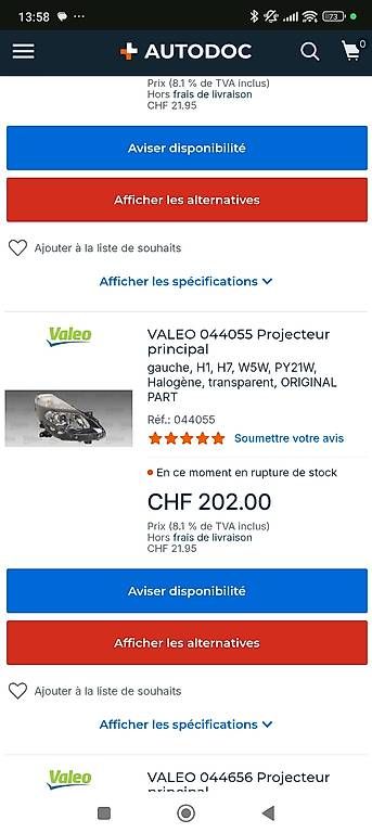 Valeo Fari: Phares clio 3 phase 2 Valeo – Usato da Ecublens VD venduto da mor_lqc5 1