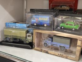 10 hochdetailierte Lastwagen und Autos in 1:43, Spur 0. Neu