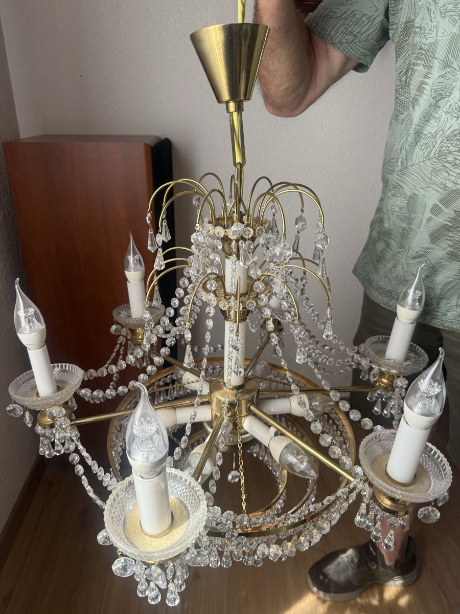 Lampadari & plafoniere: Kronleuchter, Vintage Stil, Goldfarben. – Usato da Sursee venduto da Zollix 1