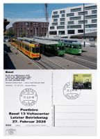 Basel Voltacenter Letzttag Post Tram BLT Be 4/8 BVB Be 4/4