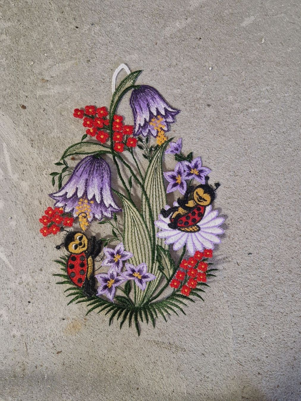 Tutte le decorazioni: Osterbild aus Plauener Spitze Marienkäfer – Nuovo (secondo la descrizione) da Weggis venduto da Oswadan