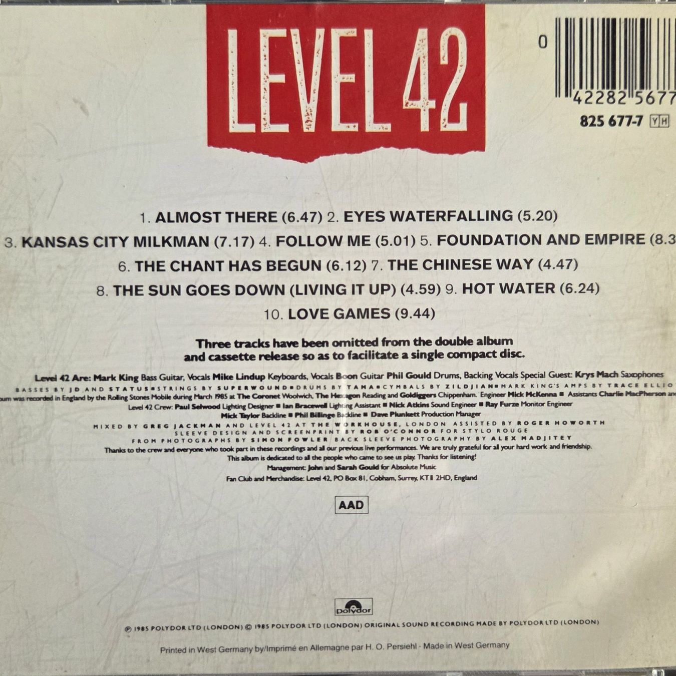 CD: Level 42 Live - A Physical Presence – Usato da Biberist venduto da Beaver58 1