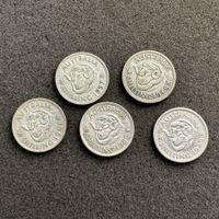 5 x 1 Schilling Silber Australien div. Jahre