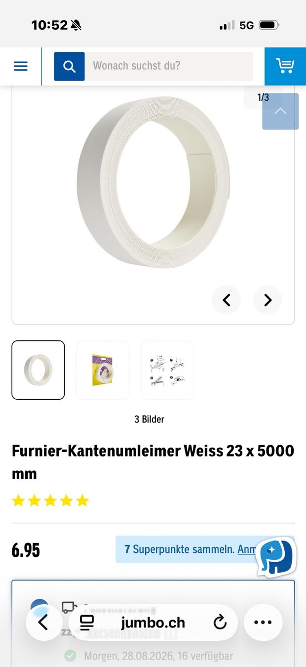 Altro materiale per ufficio: 1 Pack Kantenschutz (Kantenumleimer) – Nuovo e nell'imballaggio originale da Obergösgen venduto da Andre118 2