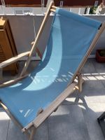 2x Liegestuhl Holz blau gut erhalten