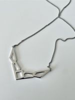 Collier boho géométrique argenté AGATHA PARIS