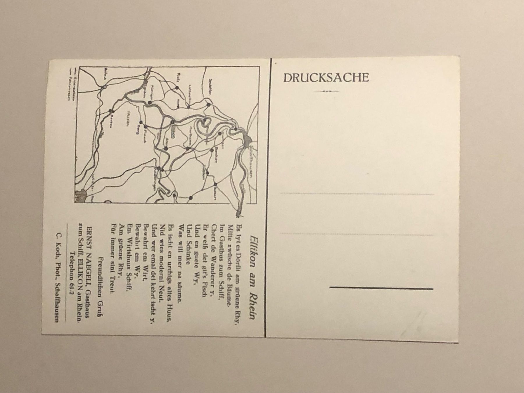 Cartoline postali: uralte Ansichtskarte ELLIKON a. RHEIN ZH – Usato da Lufingen venduto da Rac0 1