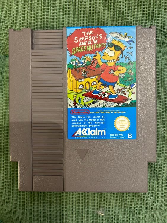 Livret D'instructions NES - Bart Vs Les Mutants De L'espace - Jeu Vidéo Occasion