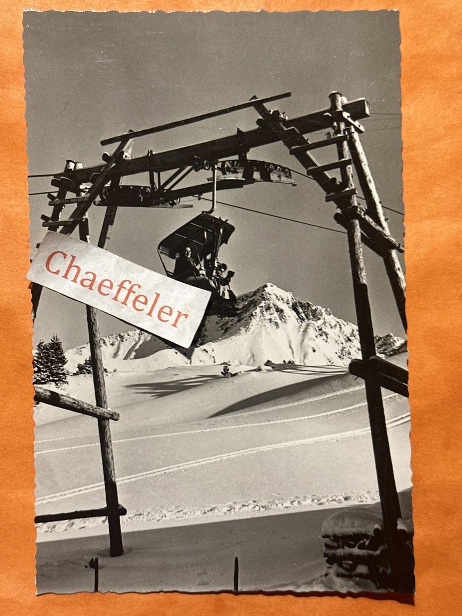 Cartoline postali: Skilift Wassergrat.  Gstaad – Usato da Zürich venduto da Chaeffeler