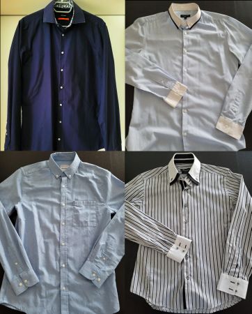 4x Herren Hemd Langarmhemd Gr. M