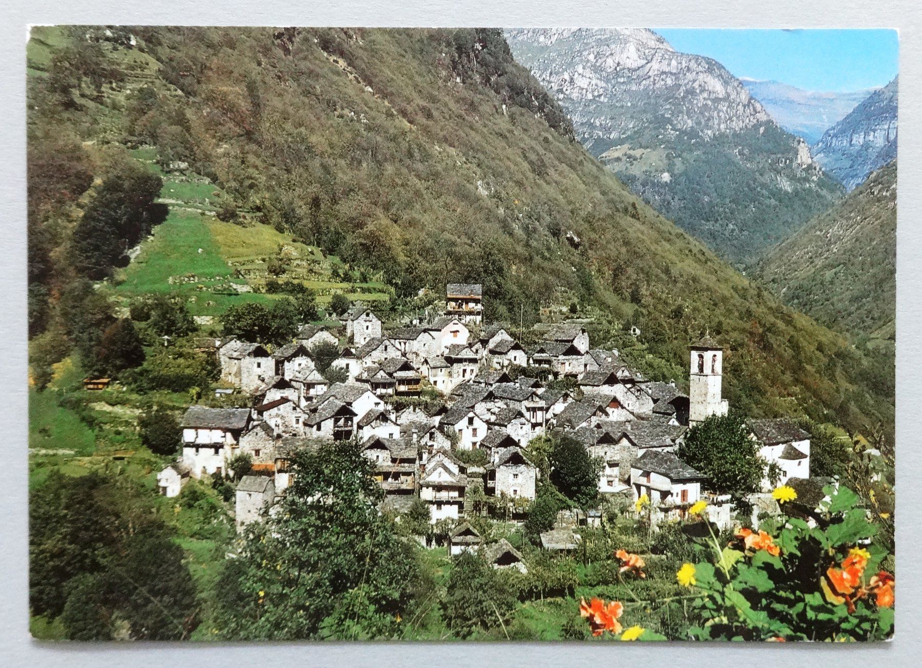 Ansichtskarten: Corippo, 502 m s.m., Valle Verzasca – Gebraucht aus Fétigny von Billy2miny