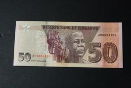 UNC Zimbabwe 50 dollars 2020