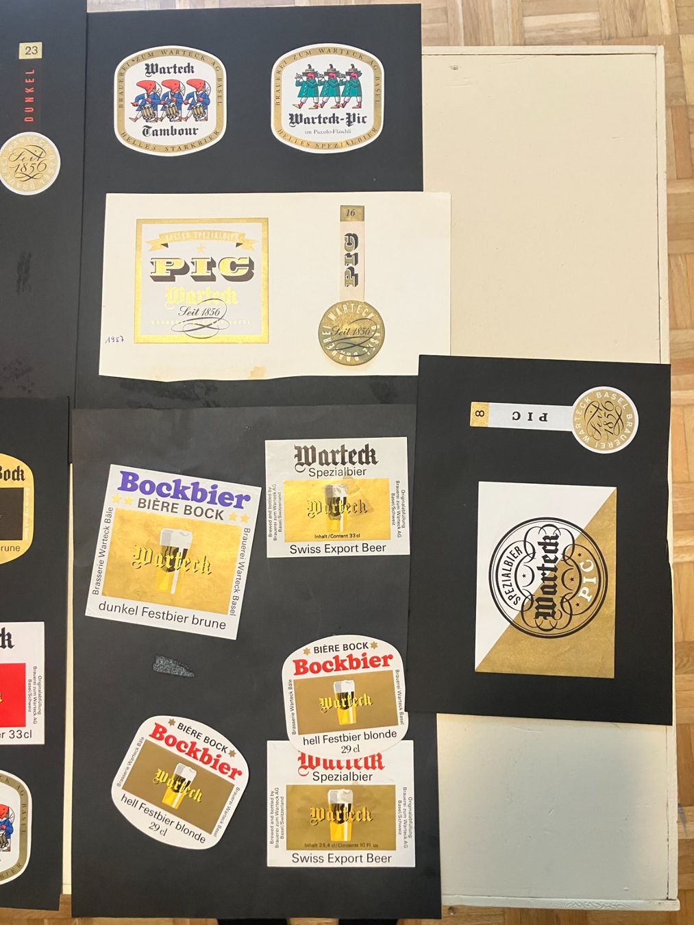 Sticker: div. Etiketten Warteck Bier Basel – Usato da Basel venduto da djwwpp 2