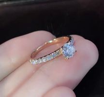 Kristall Ring in Rose-Gold