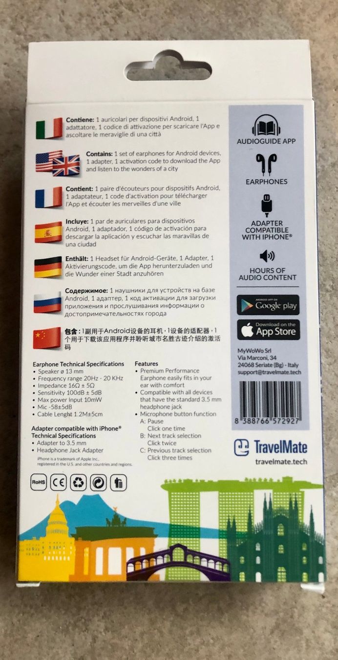 Cuffie: Travelmate 3 Pcs Audio Guide Experience One City Audio Guide – Nuovo e nell'imballaggio originale da Saas-Grund venduto da GarageSaleToday 1