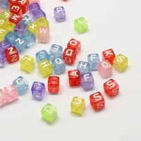 Acrylperlen Alphabet Würfel Bunt 10x10x10mm 2000Stück