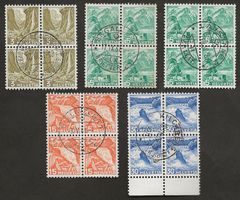 Schweiz Viererblock Freimarken 1936 geriffelt Katalog 106.-