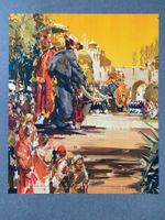 Original Vintage Poster - Marktplatz mit Elefanten - BOAC