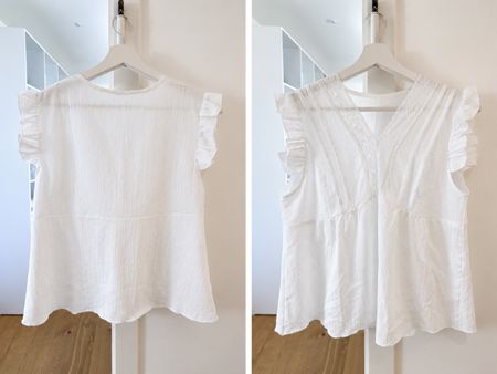 Damen Bluse Weiss Grösse S mit Rüschenärmeln