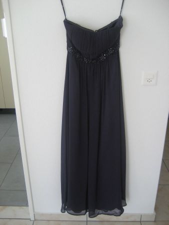 Bodenlanges Cocktailkleid Farbe Aubergine Gr. 34
