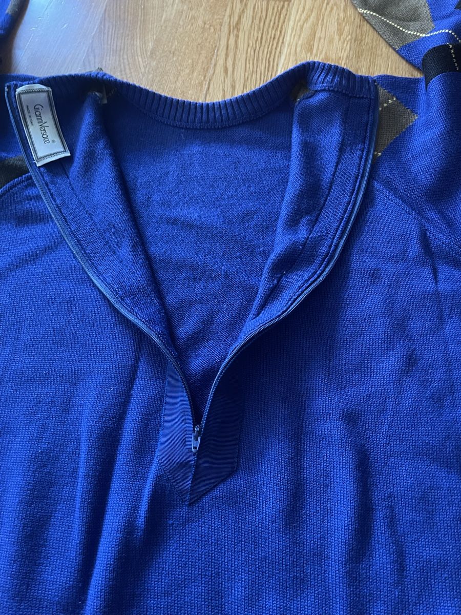 Versace Maglioni & Felpe: Gianni Versace Pullover blau/braun Grösse 52 – Usato da Rüschlikon venduto da Lajniii 9