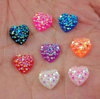 15 appliques COEUR Brillant MIXTE 1cm