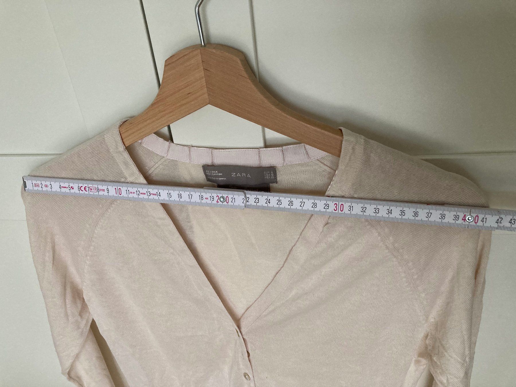 Zara Jacken: Zara Hellrosa/Nude Jäckchen Seide/Cotton; Gr.34 – Gebraucht aus Zürich von LisM. 5