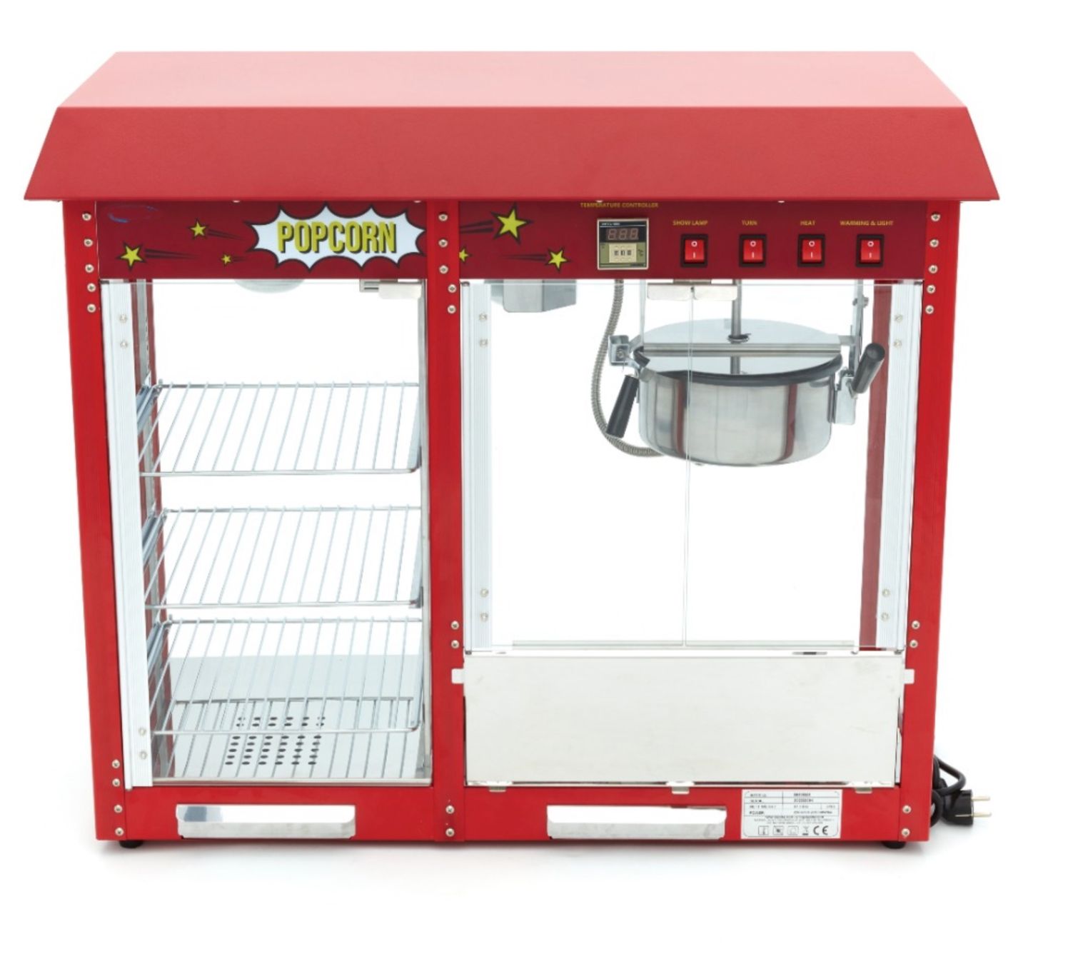 Elettrodomestici da cucina: Popcornmaschine - 150gr - mit Warmhaltevitrine – Nuovo e nell'imballaggio originale da Bülach venduto da StoreInShopSwiss 2