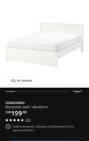 IKEA Bettgestell Songesand inkl. Lattenrost