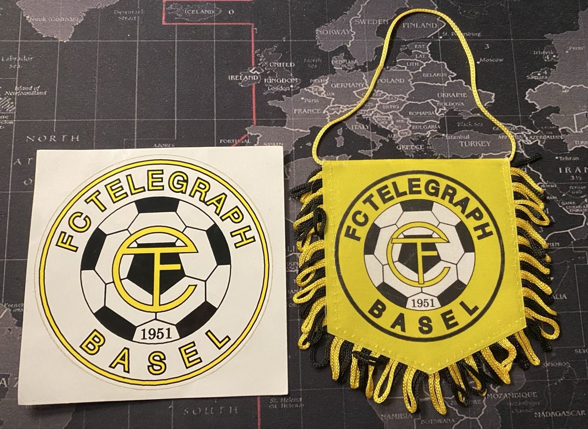 Bandiere: FC Telegraph Basel Sticker und Wimpel neu – Nuovo (secondo la descrizione) da Allschwil venduto da Deal_Tiger99