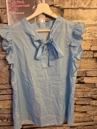 Bluse hellblau volant Gr.S