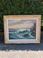 Gemälde Bild Schweizer Kunst Meeresküste von Seger Vintage