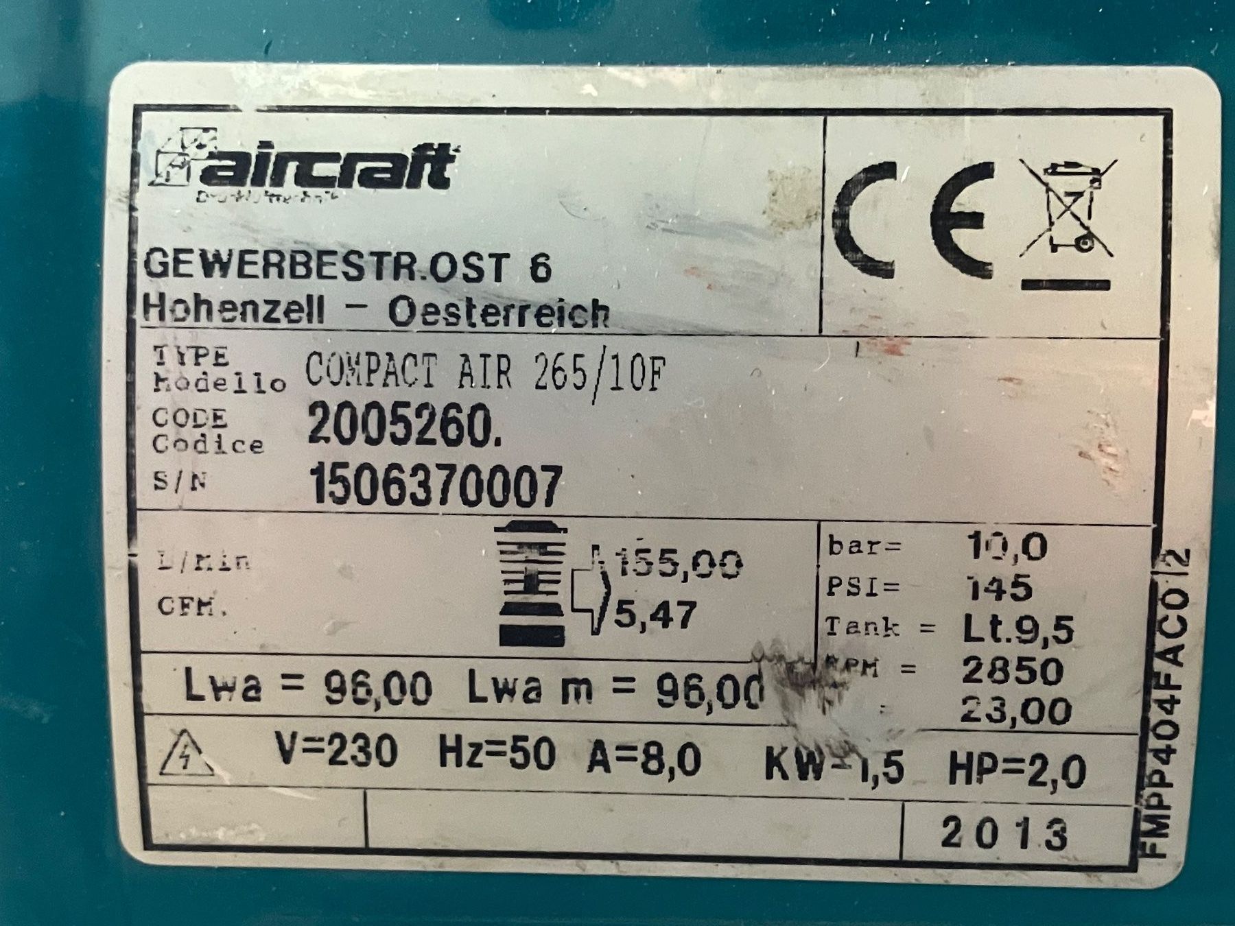 Kompressoren: Kompressor 230V 50 Hz  10bar – Gebraucht aus Ennetbürgen von meichtri 3