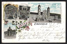 Litho Einsiedeln, Kloster, Gnadenkapelle
