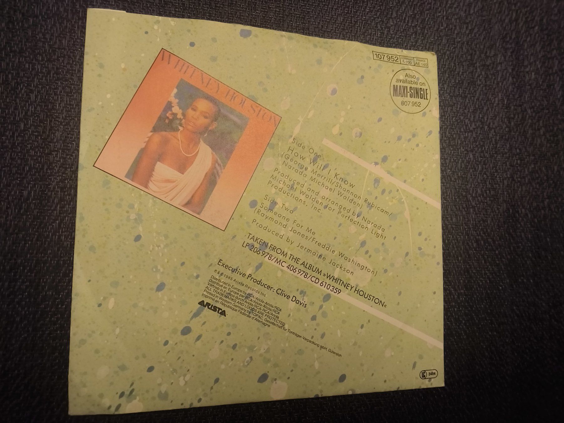 Dischi in vinile: VINYL Single: Whitney Houston - How will I know – Usato da Allschwil venduto da marketingprojects 1