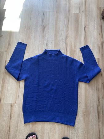 Pull col montant ANNA GABRI 100% Laine L /XL comme neuf 