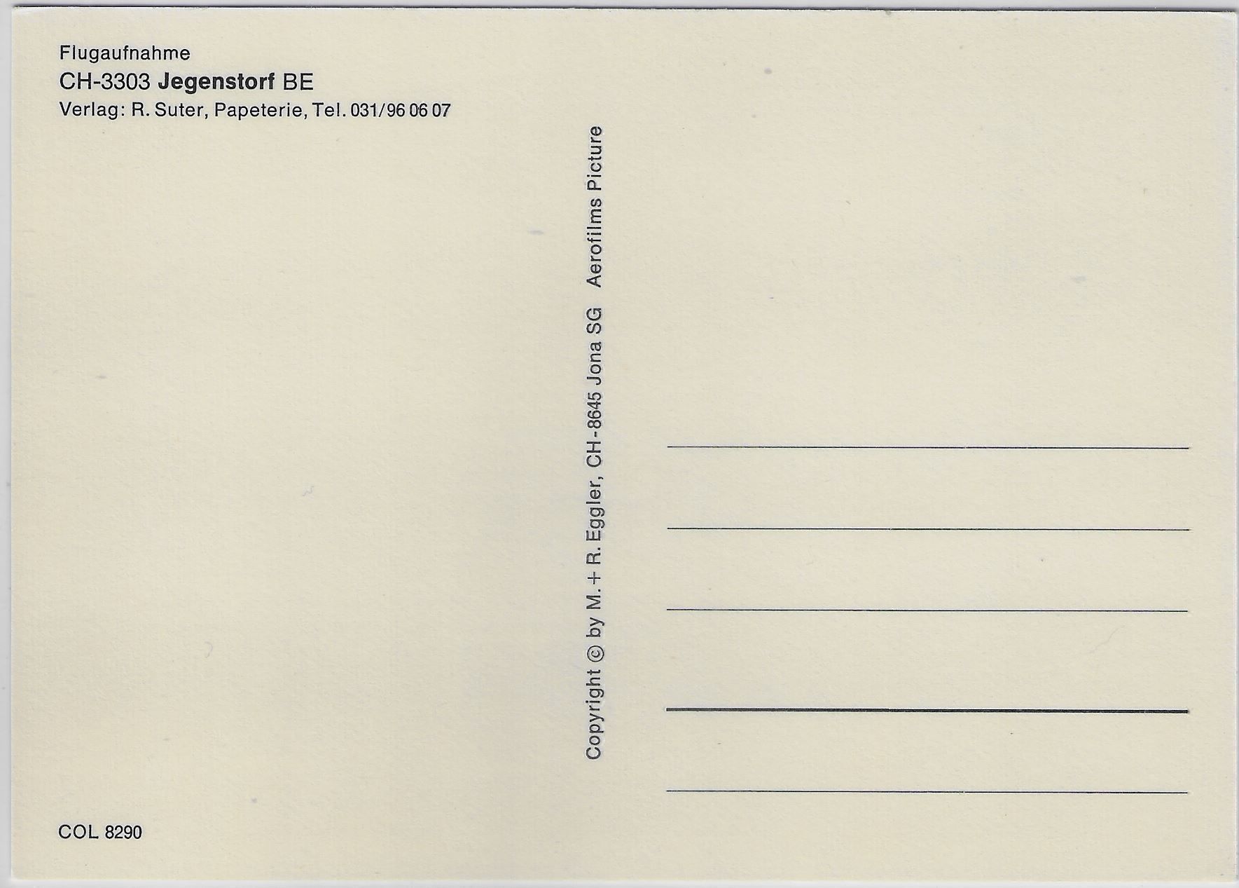 Cartoline postali: Flugaufnahme Jegenstorf BE – Antico da Ettingen venduto da Kartenplanet 1