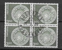 Timbres Suisse: 1978/80 Bloc de 4 N° 613 avec gomme