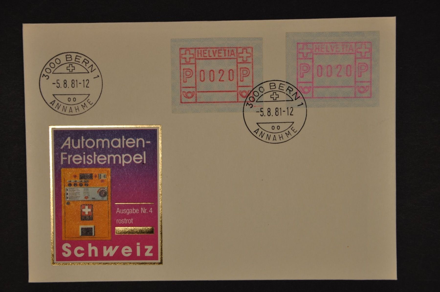 Tutti i francobolli: ATM 4 1981 Stempel Bern – Usato da Wolfhalden venduto da Zinauktion