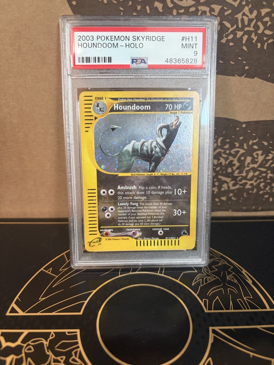 Pokémon Carte collezionabili: 2003 Pokemon Skyridge Houndoom Holo PSA 9 Mint – Usato da Winterthur venduto da Slashedthunder