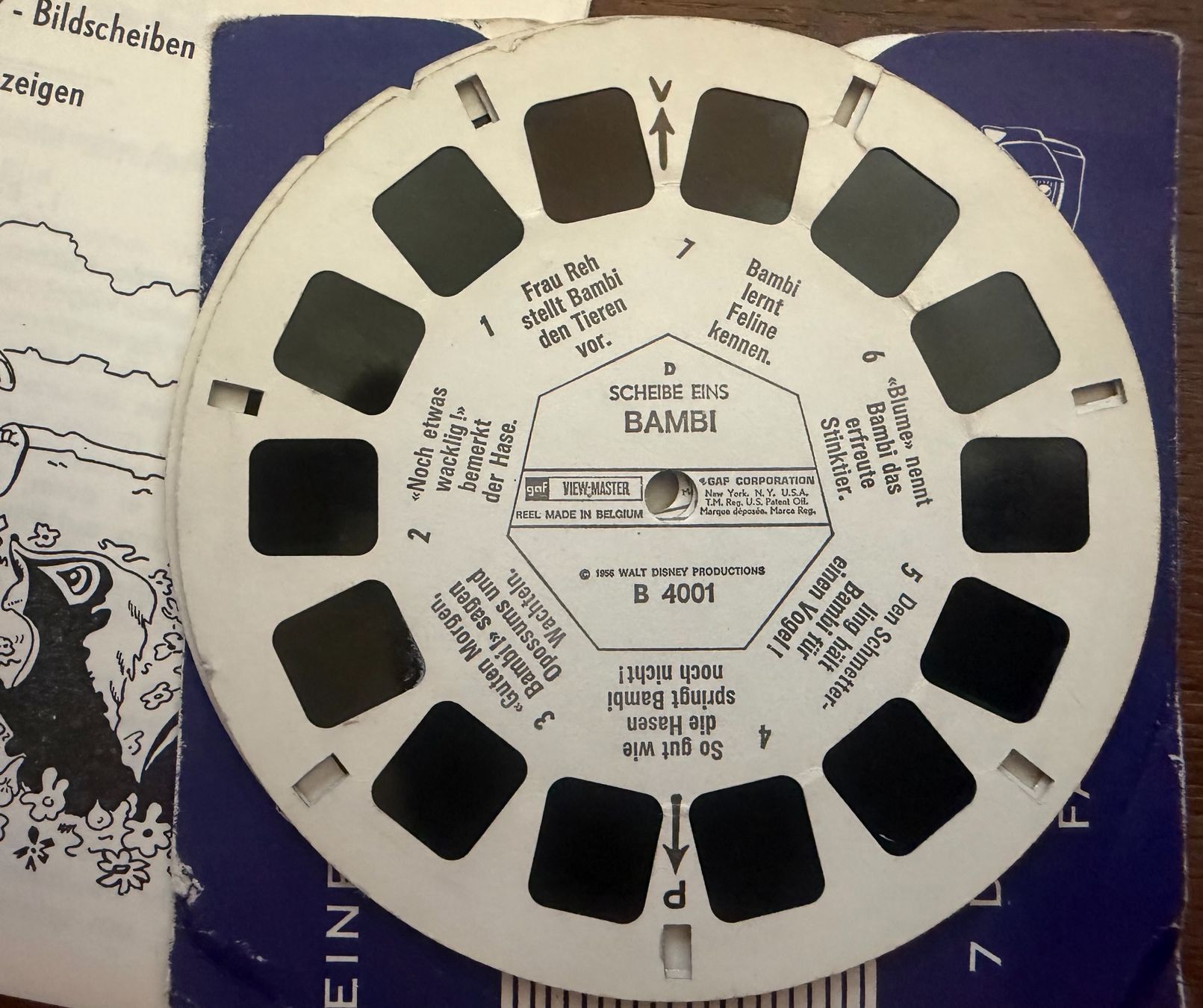 View-master Giocattoli: View-Master 3D: Nr. B 400 BAMBI (3 Scheiben) – Usato da Tegerfelden venduto da siebenmacky 2
