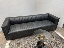 Sofa dreisitzer, Echtleder schwarz
