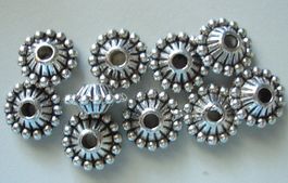 Tibetan  Silver Spacer Beads 10x5 mm