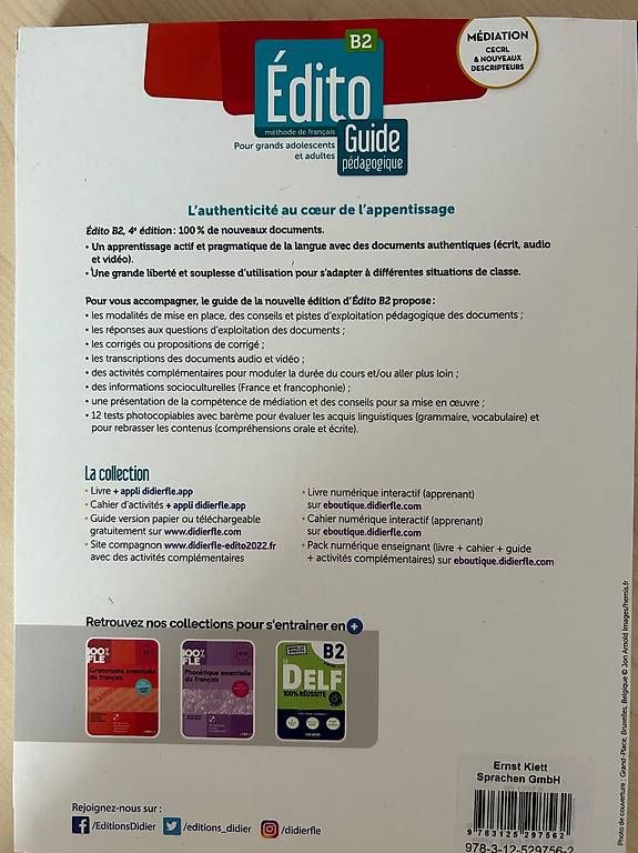 Libri: ÉDITO B2, 4E ÉDITION – Usato da Boll venduto da Chrizzz 1