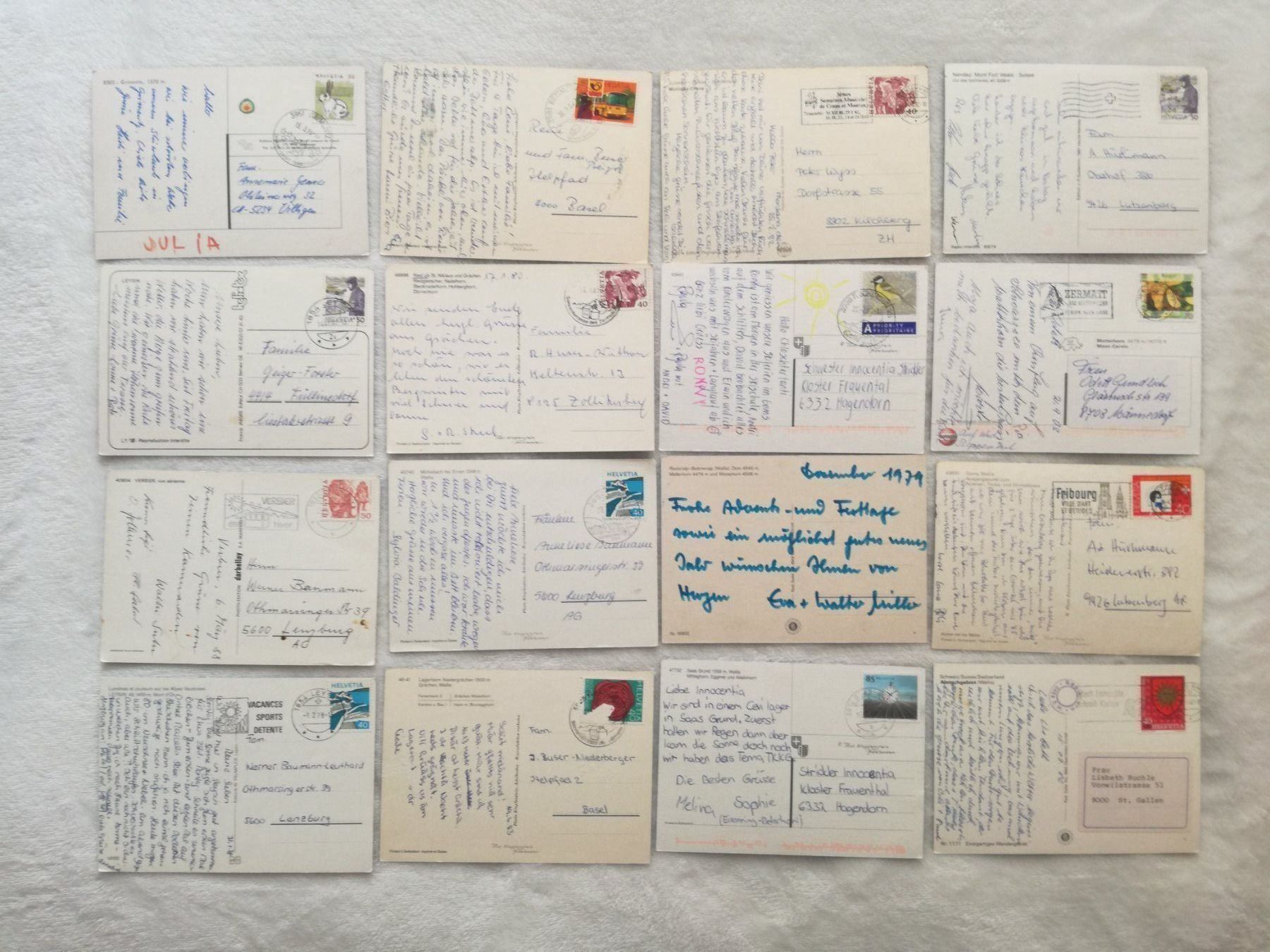 Cartoline postali: 16 AK Kanton Wallis – Usato da Zürich venduto da Tolima194 7